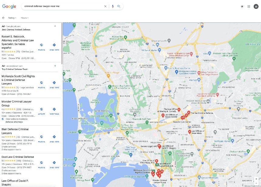 Use Google Maps to get in front of prospects, and then lead management software to push them down the funnel. Visit MyCase to learn more.