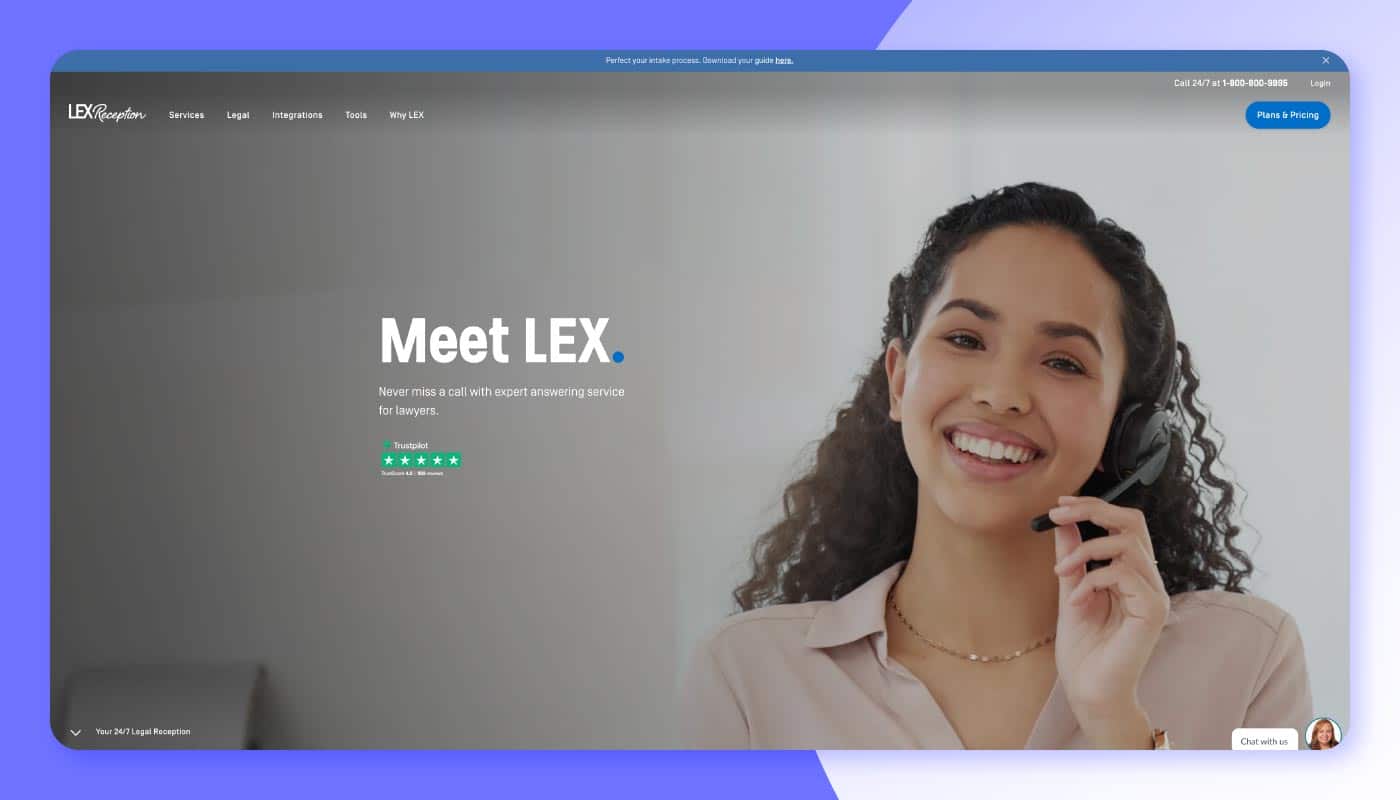 LEX Reception homepage